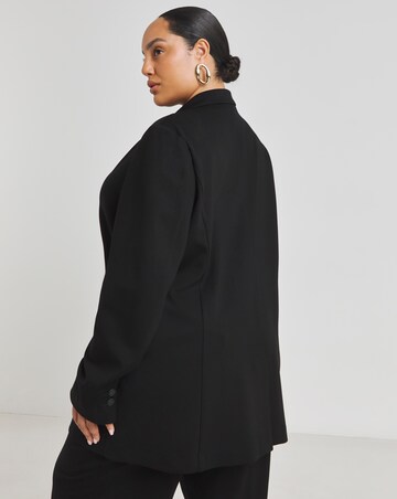 Simply Be Black Premium Stretch Ponte Single Breasted Blazer