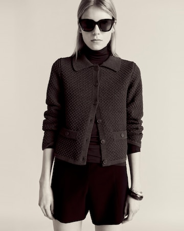 Mango Polo Neck Knitted Choco Jacket