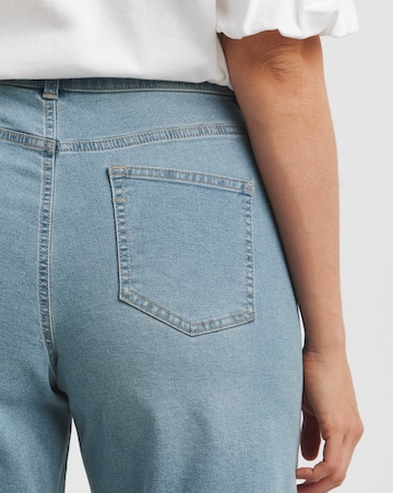 Simply Be Mid Wash 24/7 Cropped Wide Leg Jeans