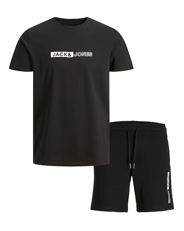 Jack & Jones Corp T-Shirt & Short Set - Black