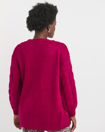 Cable Edge To Edge Cardigan