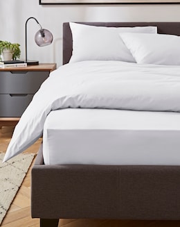 Pure Cotton 200 Thread Count 30cm Fitted Sheet