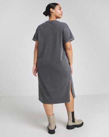 Simply Be Acid Wash Short Sleeve Graphic T-Shirt Dress