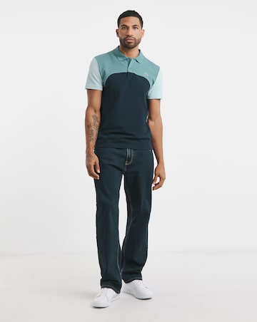 Lacoste Short Sleeve Colourblock Polo - Blue
