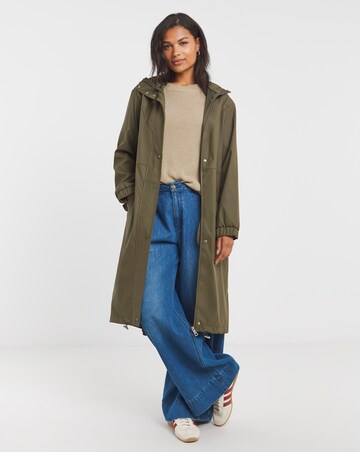 Simply Be Khaki Longline Rubberised Coat