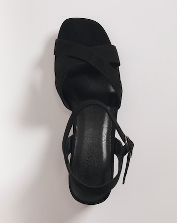 Block Heel Crossover Vamp Sandal E Fit