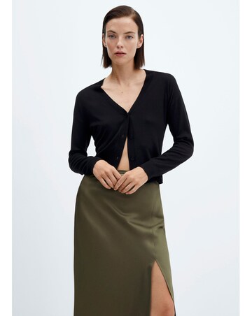 Mango Split Satin Maxi Skirt