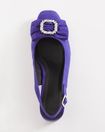 Joanna Hope Diamante Trim Slingback Shoe Wide Fit (E)