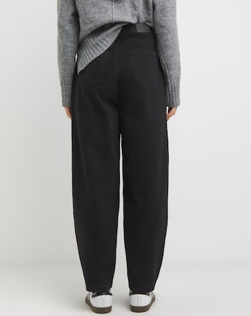 Black Barrel Leg Jeans