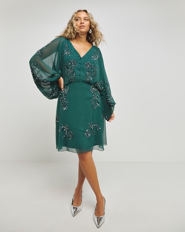 Maya Floral Sequin Embellished Mini Dress