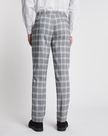Light Grey Check Regular Fit Suit Trouser