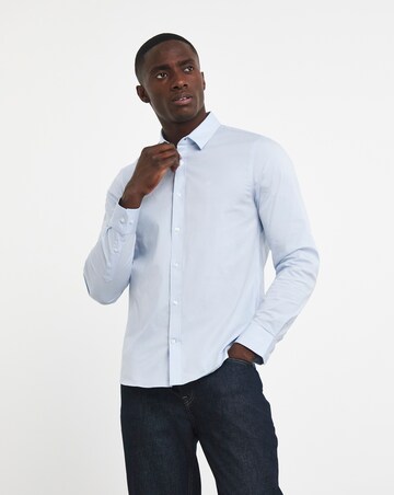 Calvin Klein Blue Stretch Slim Shirt