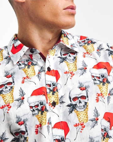 Joe Browns Christmas Skull Shirt Long Length