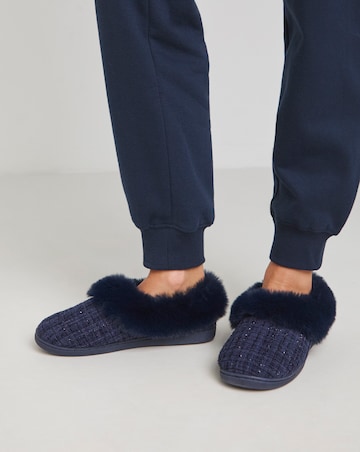 Marigold Fluffy Slipper - Extra Wide Fit (EEE)