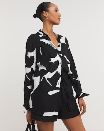 Dipped Back Viscose Shirt
