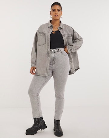 Grey Slim Mom Jean
