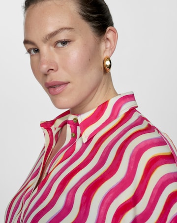 Mango Ibiza Wavy Stripe Shirt