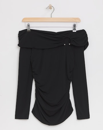 Joanna Hope Jersey Bardot Top With Detailing