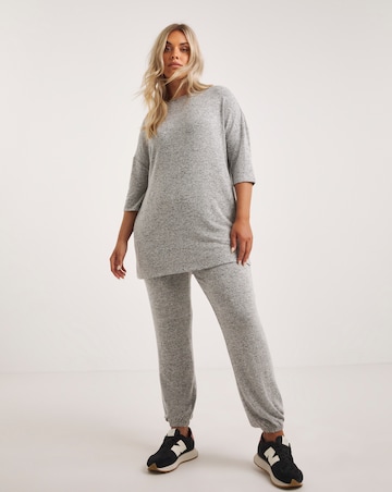 Grey Marl Soft Touch Side Pocket Tunic
