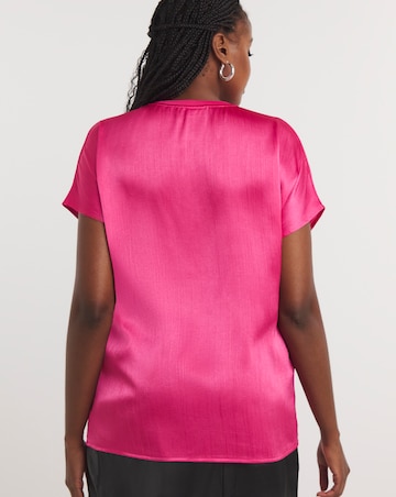 Pink Satin Boxy Top