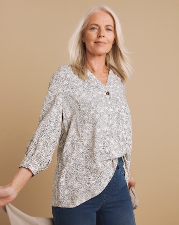 Julipa Printed Button Blouse