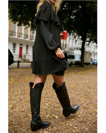 Tex Leather Over the Knee Western Boots - Extra Wide Fit (EEE) & Curvy Calf