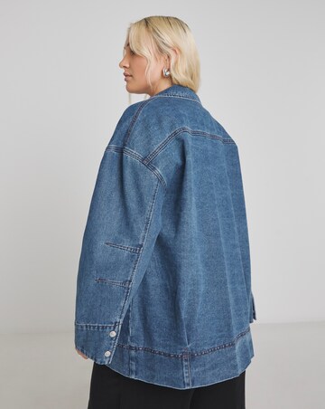 Simply Be Mid Wash Denim Workwear Jacket