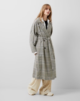 French Connection Dandy Check Trench Coat