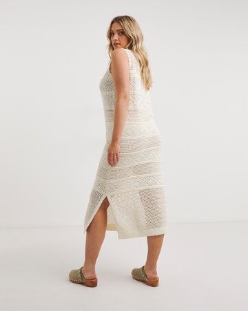 Simply Be Natural Crochet Midaxi Dress