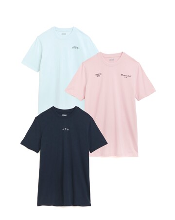 3 Pack Graphic T-Shirts Long