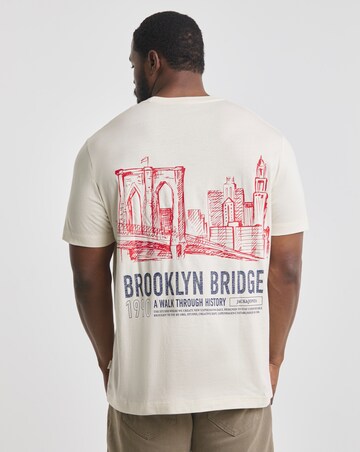 Jack & Jones Brooklyn Back Graphic T-Shirt - Cream