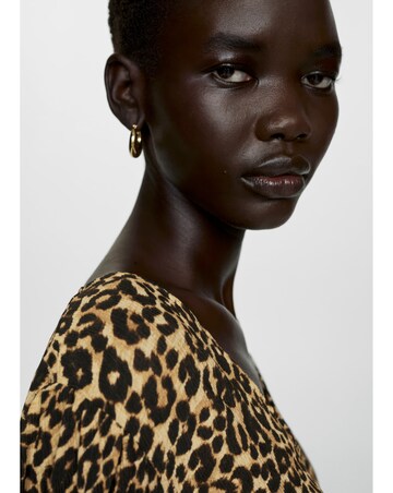 Mango Leopard Print Blouse