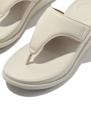 Fit Flop Beige F-Mode Adjustable Toe Post Sandals