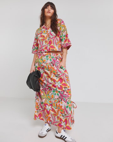 Native Youth Relaxed Fit Botanical Flower Shirt