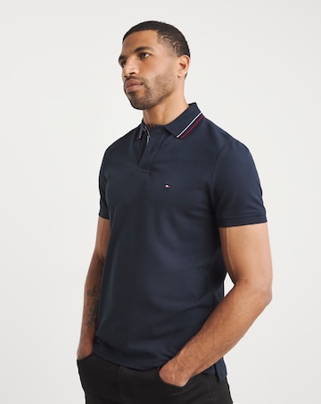Tommy Hilfiger Short Sleeve Placket Polo - Navy