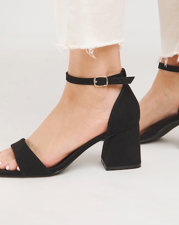 Rimona Barely There Block Heeled Sandals Ex Wide Fit