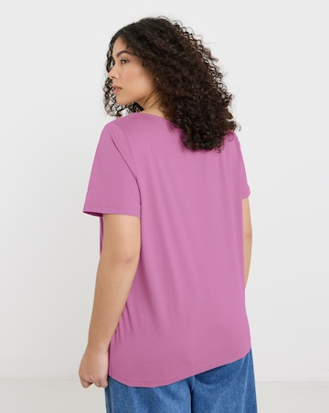Black, Taupe & Pink 3 Pack Pure Cotton Short Sleeve Slash Neck Tops