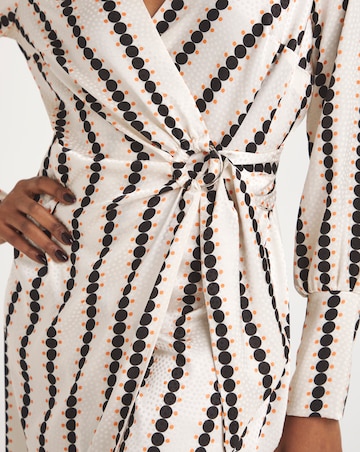 Joanna Hope Jacquard Wrap Dress