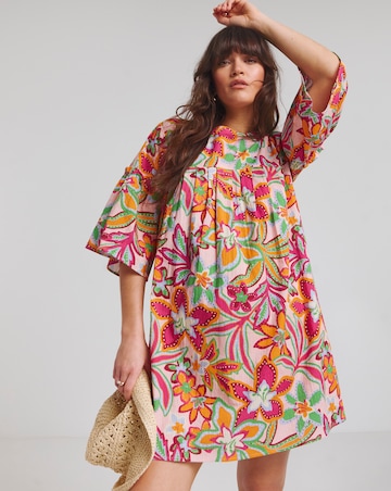 Native Youth Botanical Flower Mini Dress
