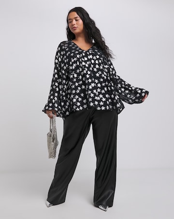 Star Jacquard Smock Top