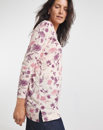 V-Neck Split Hem Slouch T-Shirt