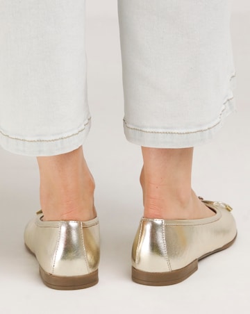 Eliza Basic Leather Ballerina Wide E Fit