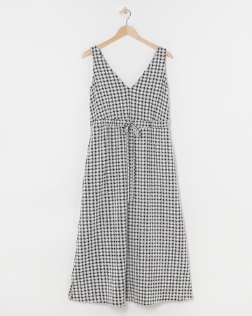 Check Jersey Pinafore Dress