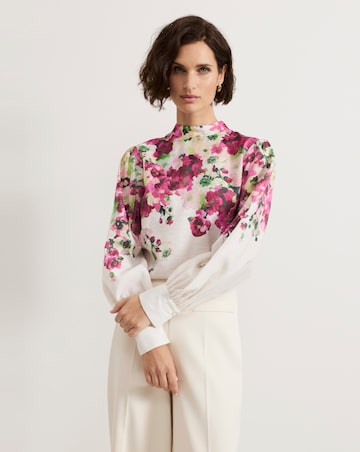 Phase Eight Winnie Border Floral Blouse
