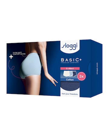 Sloggi (6 Pack) Basic Maxi Cotton Knickers Blue Multi