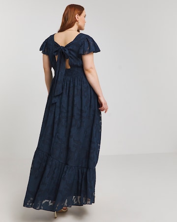 Lovedrobe Devore Flutter Sleeve Maxi Dress