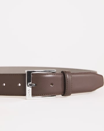 BOSS Dark Brown Ellotyo Leather Belt