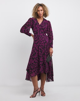 Joanna Hope Print Wrap Maxi Dress