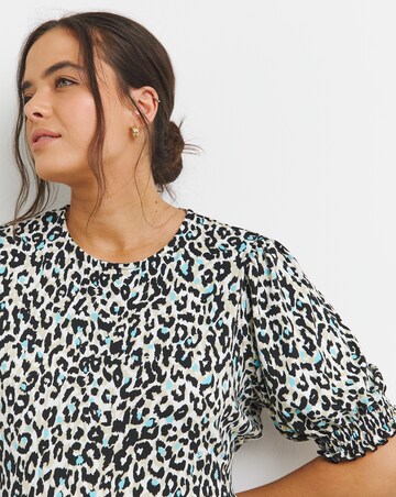 Leopard Supersoft Tiered Midi Dress