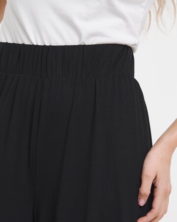 Simply Be Black Jersey V/E Wide Leg Culottes